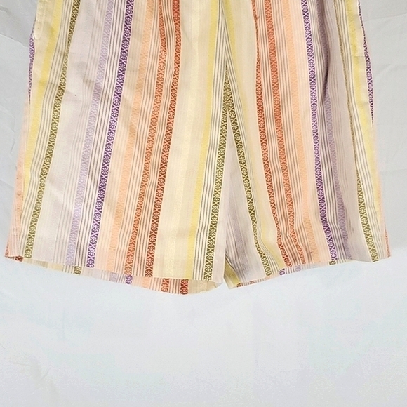 Vintage 70s Rainbow Striped Cottagecore Shorts - Picture 3 of 10